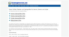 Desktop Screenshot of jeansgroesse.eu