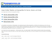 Tablet Screenshot of jeansgroesse.eu